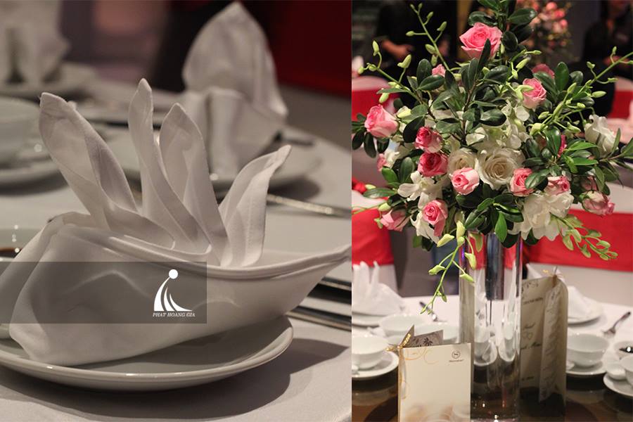 trang trí bàn tiệc cưới