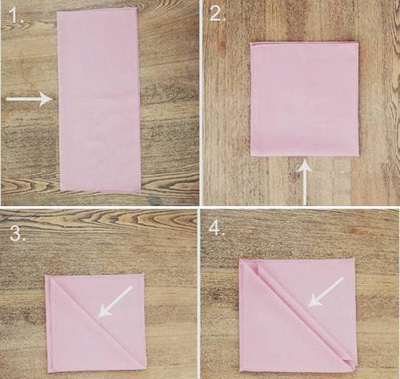 cách gấp khăn ăn bàn tiệc