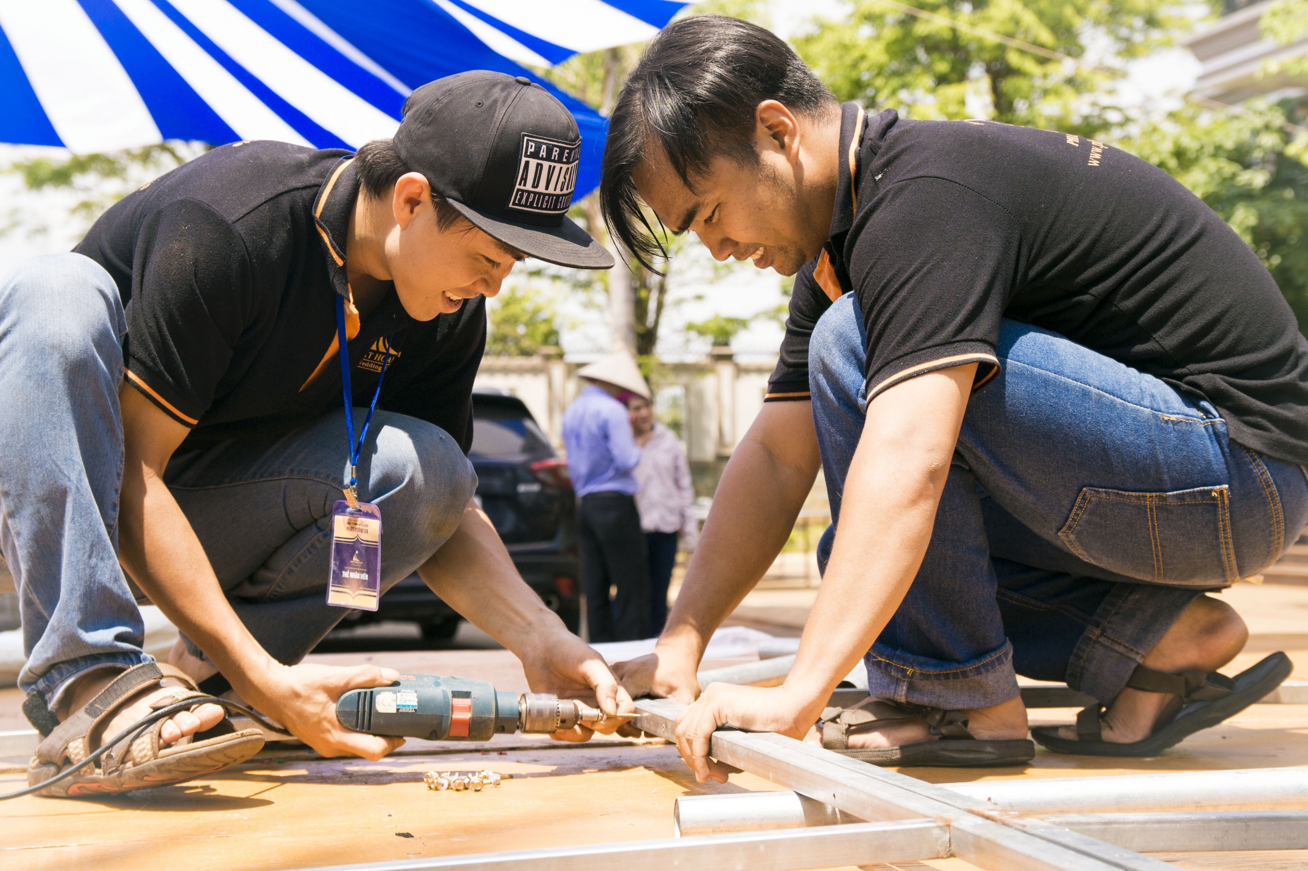 trang trí tiệc cưới trọn gói ngoài trời