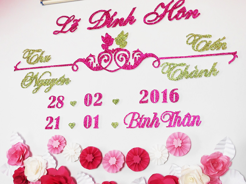 Chữ xốp đám cưới