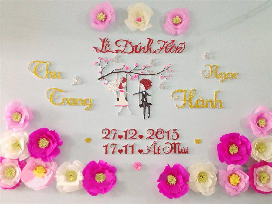 Chữ xốp đám cưới