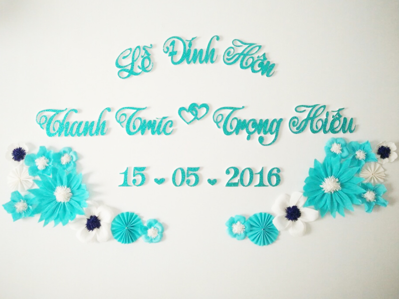 Chữ xốp đám cưới