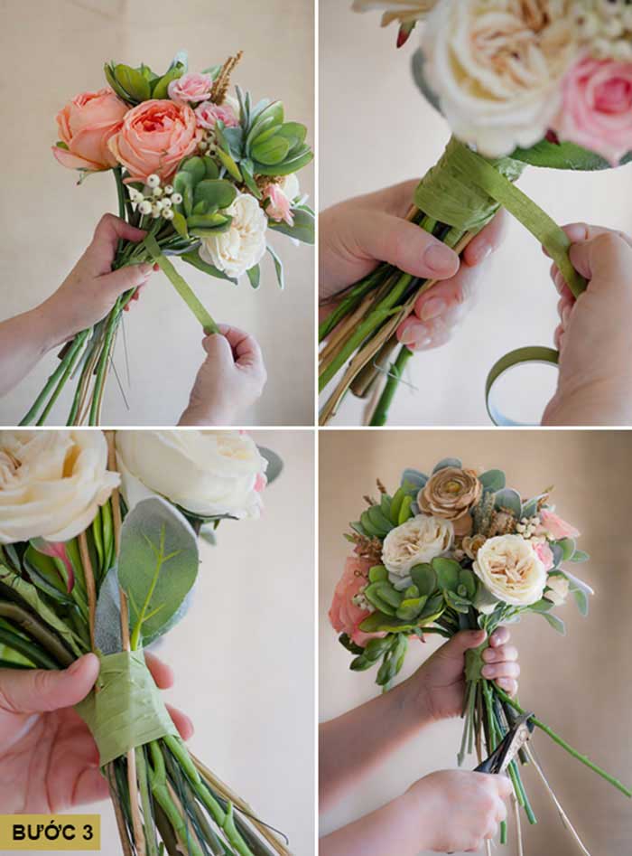 hoa cưới cầm tay handmade