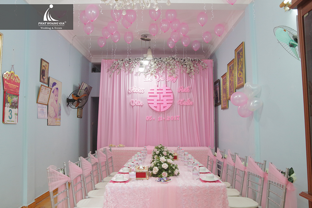 lễ gia tiên tone hồng