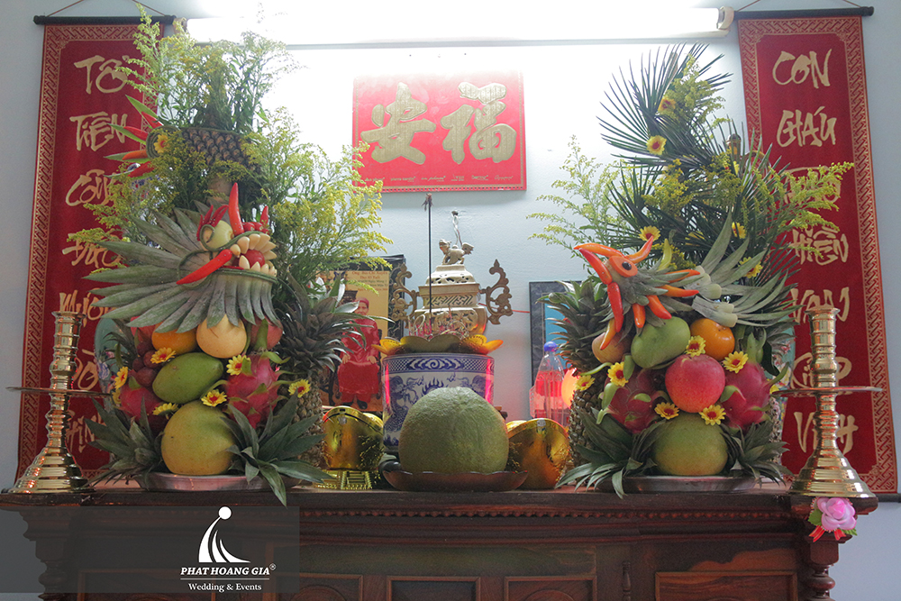 lễ gia tiên tone hồng