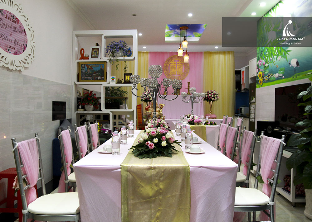 K.C – QĐ | TRANG TRÍ GIA TIÊN TONE HỒNG - VÀNG