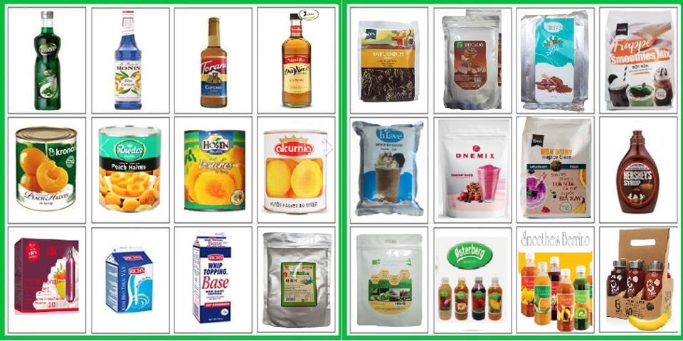 nguyên liệu pha chế tại nghệ an