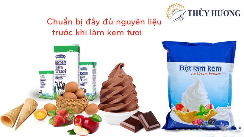 Nguyên liệu làm kem tại Vinh Nghệ An