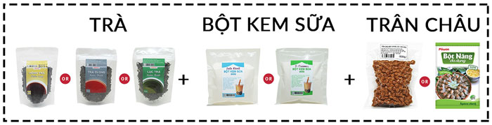 Nguyên liệu làm trà sữa tại Vinh, Nghệ An