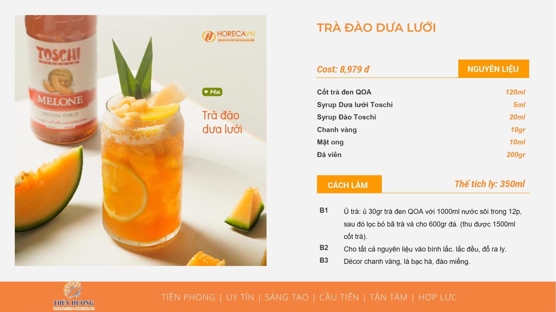 Trà dưa lưới ngon tại Vinh, Nghệ An