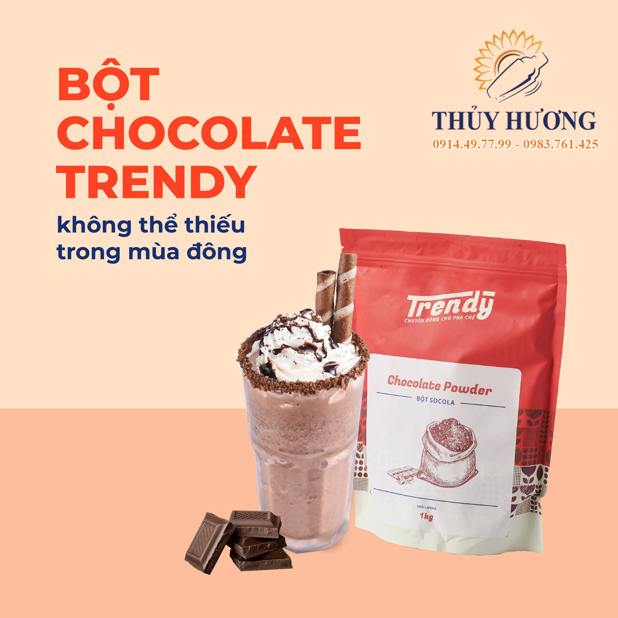 Bột chocolate tại Vinh