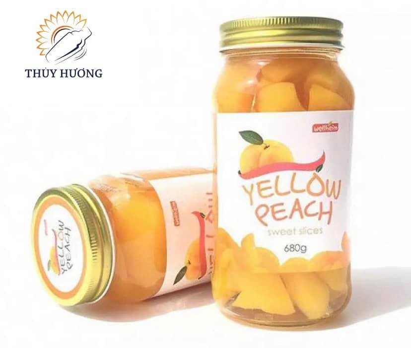 Đào ngâm đóng hộp