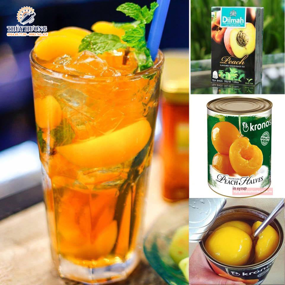 Đào ngâm đóng hộp