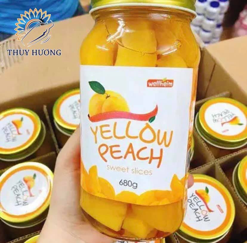 Đào ngâm đóng hộp