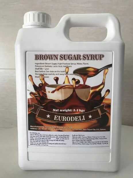 SIRÔ ĐƯỜNG ĐEN EURODELI (BROWN SUGAR SYRUP) 2,5KG