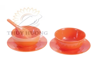 BỘ CHÉN CB 04, CO 02 MÀU CAM