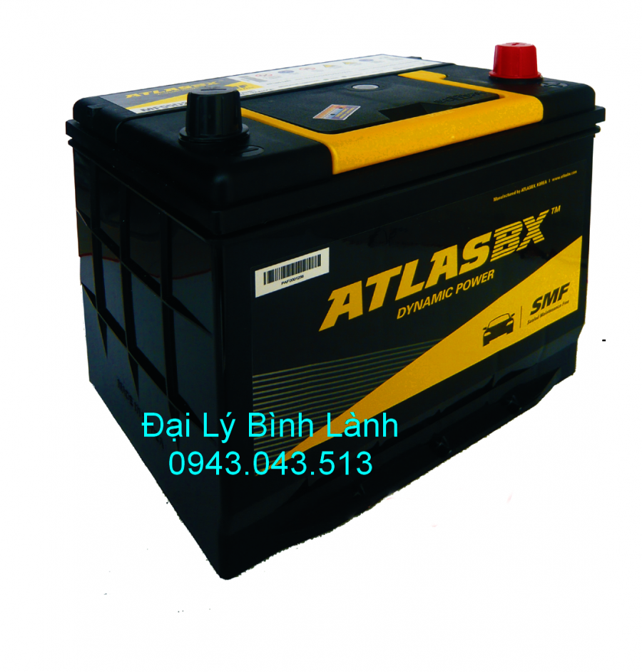 Ắc quy khô ô tô Atlas MF 55D26 R/L (12v60Ah)