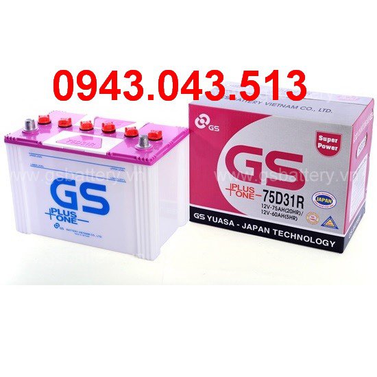 BÌNH ẮC QUY GS 75D31R (12V-75AH)