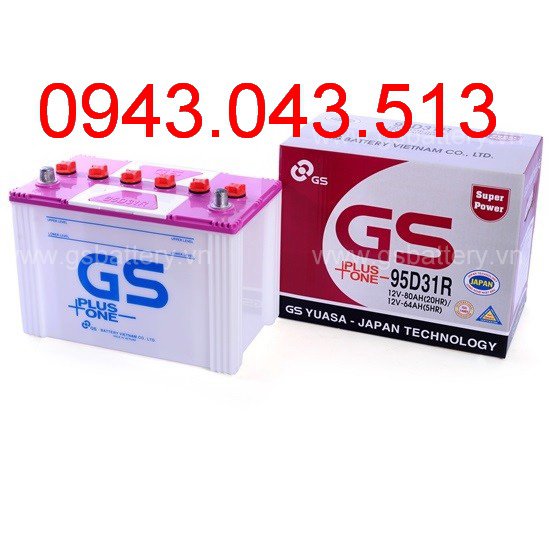 BÌNH ẮC QUY GS 95D31R (12V-80AH)