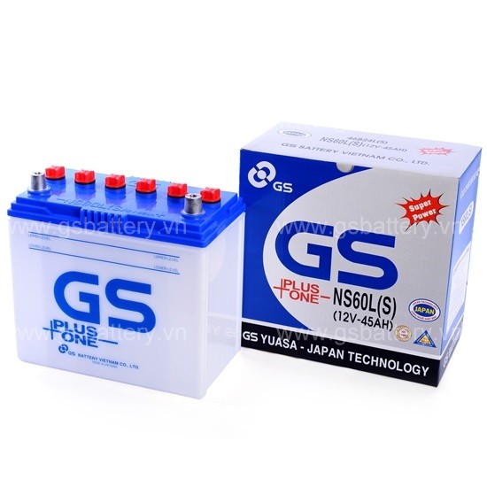 BÌNH ẮC QUY GS NS60L(S) (12V-45AH)