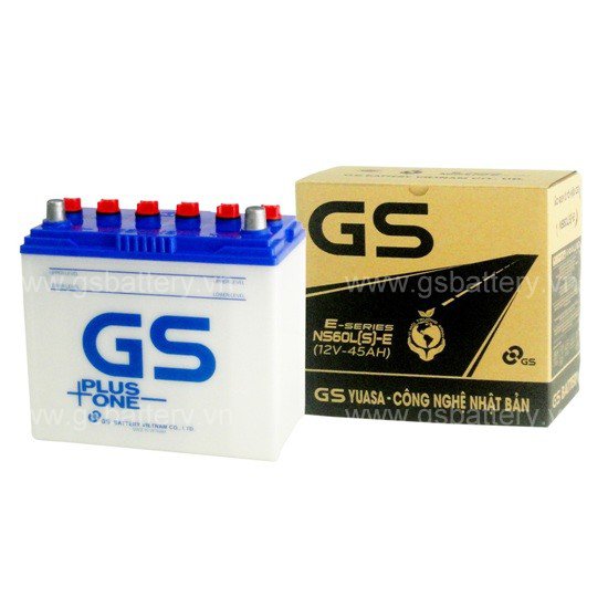 BÌNH ẮC QUY GS NS60LS-E (12V-45AH)