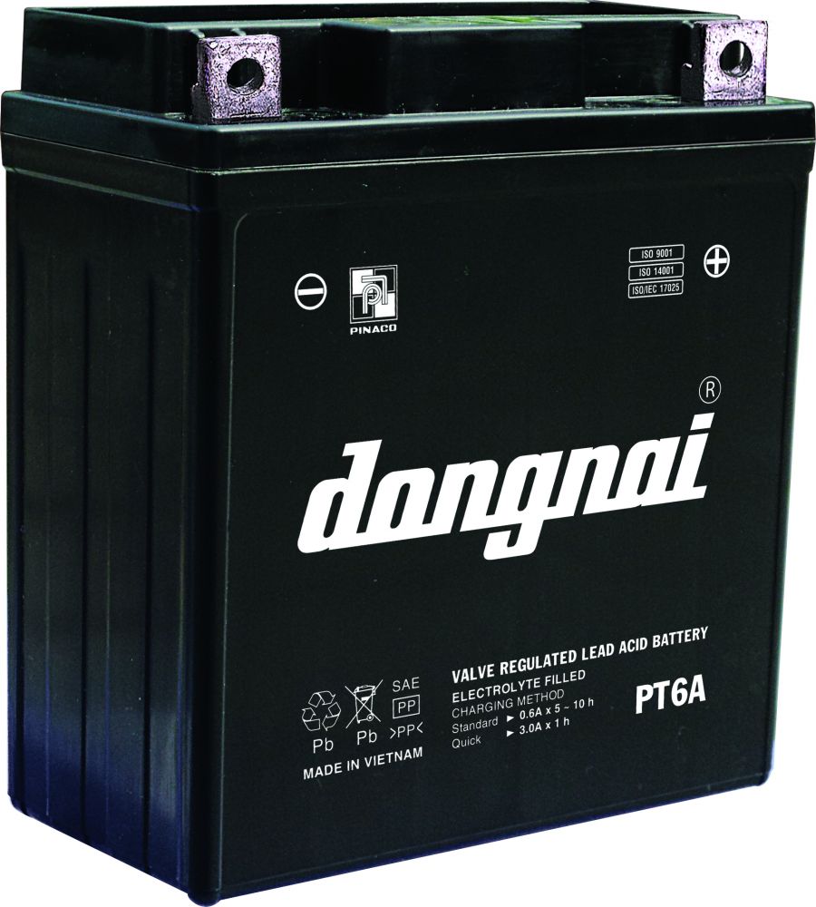 Ắc quy khô cho xe gắn máy PT6A