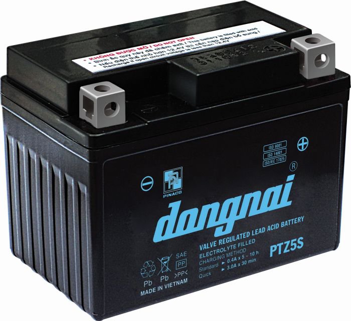 Ắc quy khô cho xe gắn máy PTZ5S