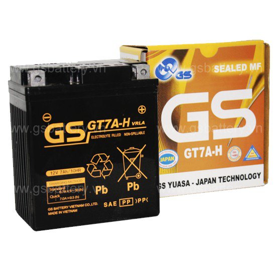 BÌNH ẮC QUY GS GT7A-H (12V-7AH)