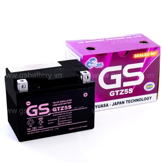 BÌNH ẮC QUY GS GTZ5S (12V-3.5AH)