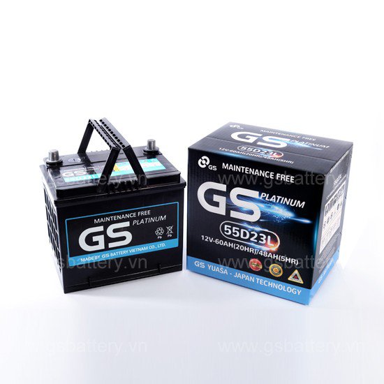 BÌNH ẮC QUY KHÔ (KÍN KHÍ) MF 55D23L (12V-60AH) GS