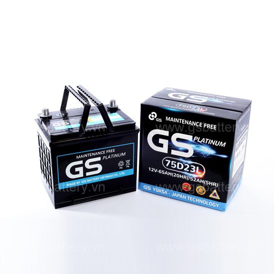BÌNH ẮC QUY KHÔ (KÍN KHÍ) MF 75D23L (12V-65AH) GS
