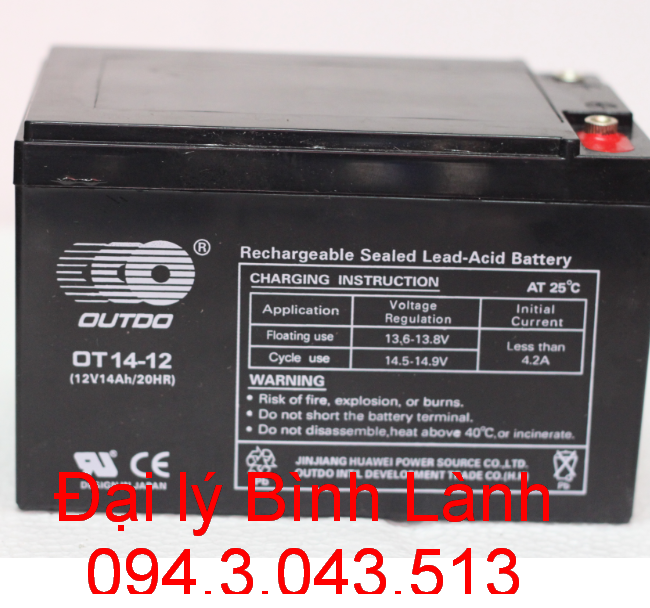 Ắc quy Outdo OT14-12 (12v 14ah)
