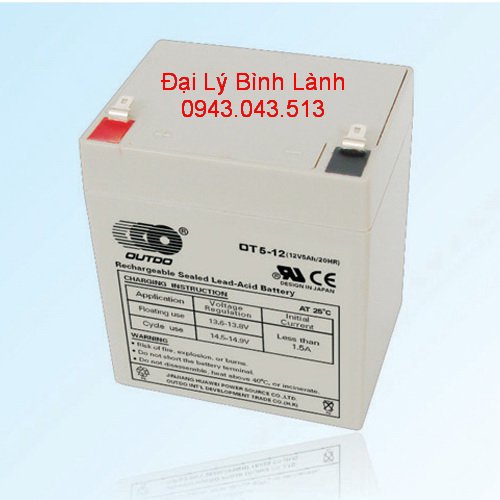 Ắc quy Outdo OT5-12 (12v 5ah) vuông