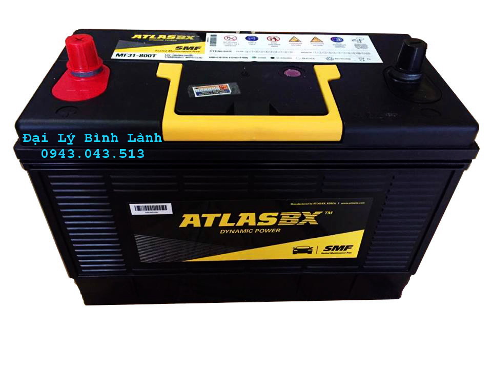 Ắc quy Khô (Kín Khí) Atlas 100Ah 31-800T