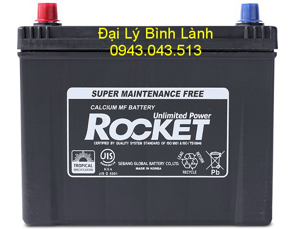 Bình Ắc quy Khô (Kín Khí) SMF NX110-5Z (75Ah cọc xuôi - phải ) Rocket