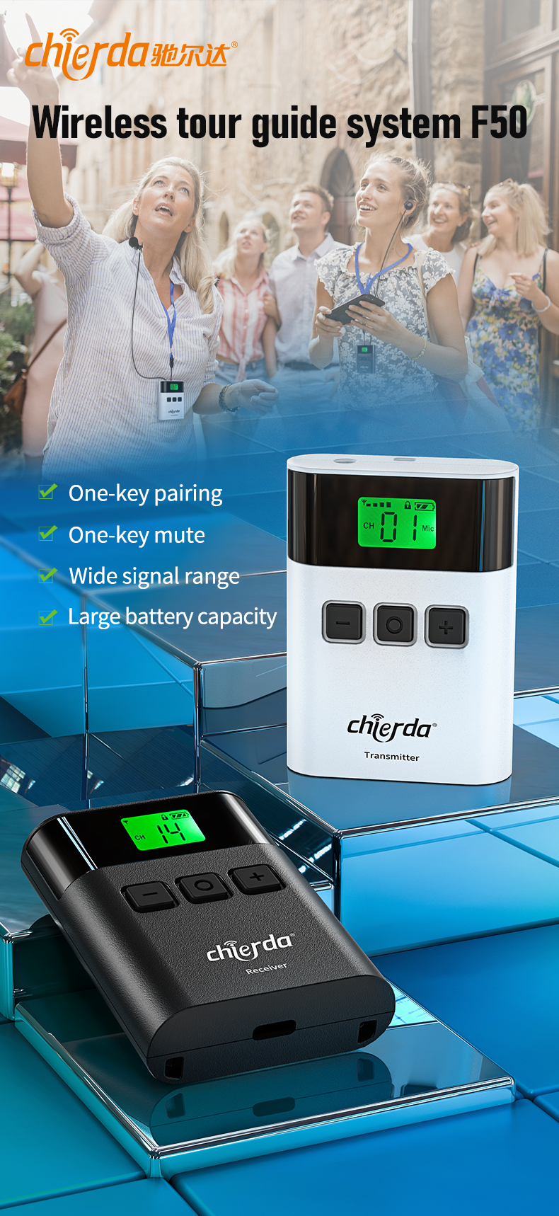 Bộ đàm Chierda không dây 2.4G F50