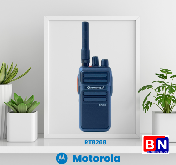 Bộ đàm nhà hàng Motorola RT8268- Pin siêu Lâu, Máy siêu gọn đẹp