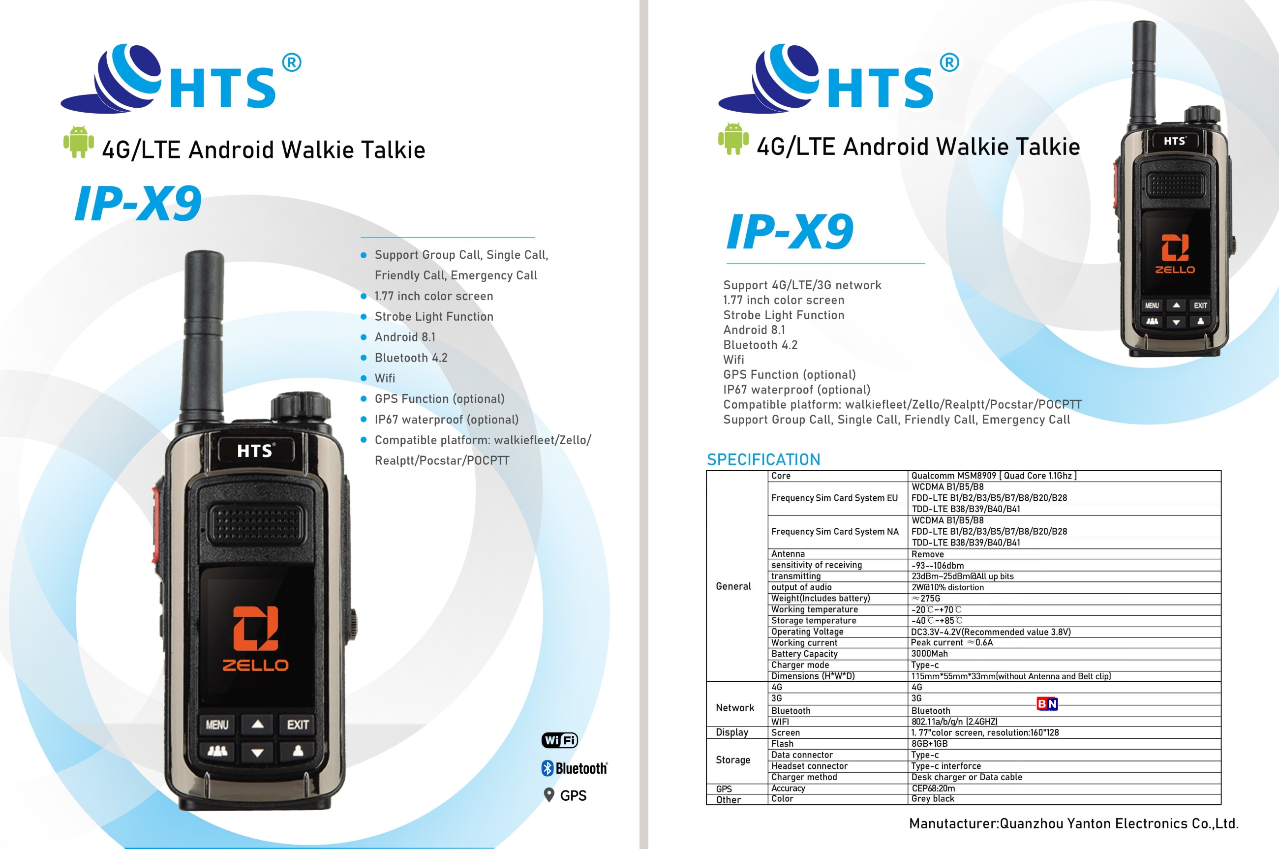 Bộ Đàm 4G/LTE Android HTS IP-X9