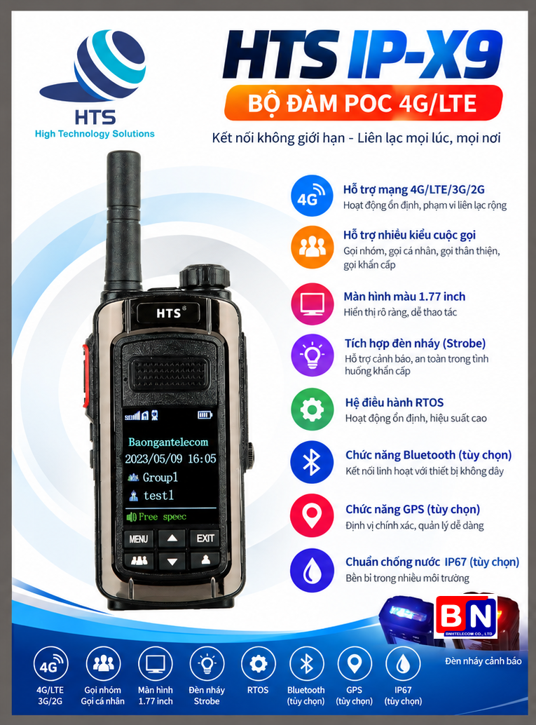 BỘ ĐÀM 5G HTS IP-X9