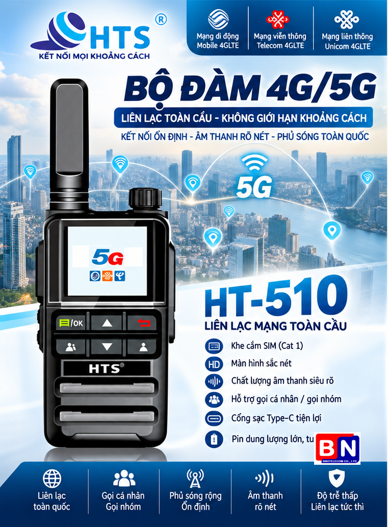 BỘ ĐÀM 5G HTS HT-510