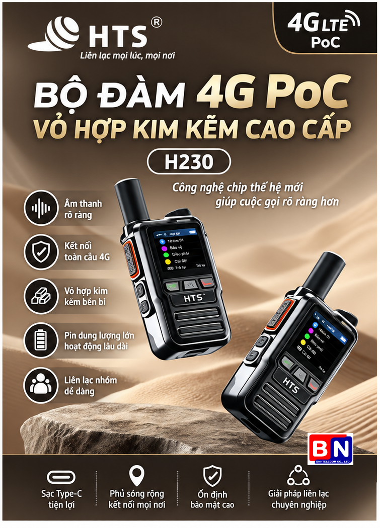 BỘ ĐÀM MẠNG 4G HTS H250