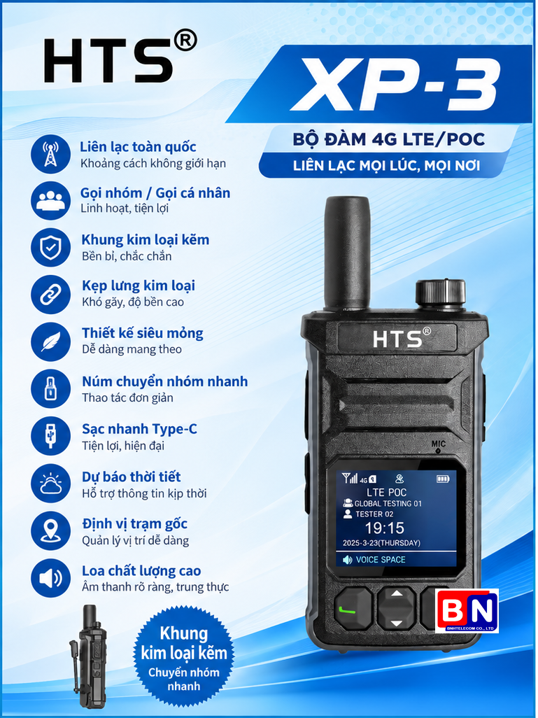 Bộ Đàm 4G LTE HTS XP-3