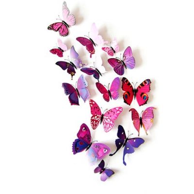 Combo 12 Bướm 3D Trang Trí Tủ Lạnh Hoặc Dán Tường