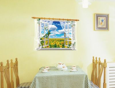 Decal Cửa Sổ Hoa Hướng Dương