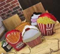 Túi 3D Hình Thức Ăn Nhanh (cupcake, kem)SALE