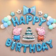 Bộ Trang Trí Sinh Nhật Heo Peppa (kèm bơm tay)