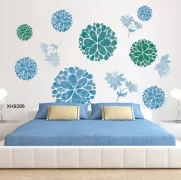 Decal Hoa Thổ Cẩm Xanh  XH9286