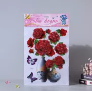 Decal 3D Nổi - Hoa Hồng Đỏ