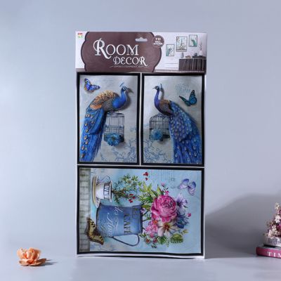 Decal 3D Nổi - Chim Công