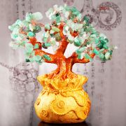 Cây Tài Lộc Đá Thạch Anh Đại 26cm ( vàng, tím, xanh)